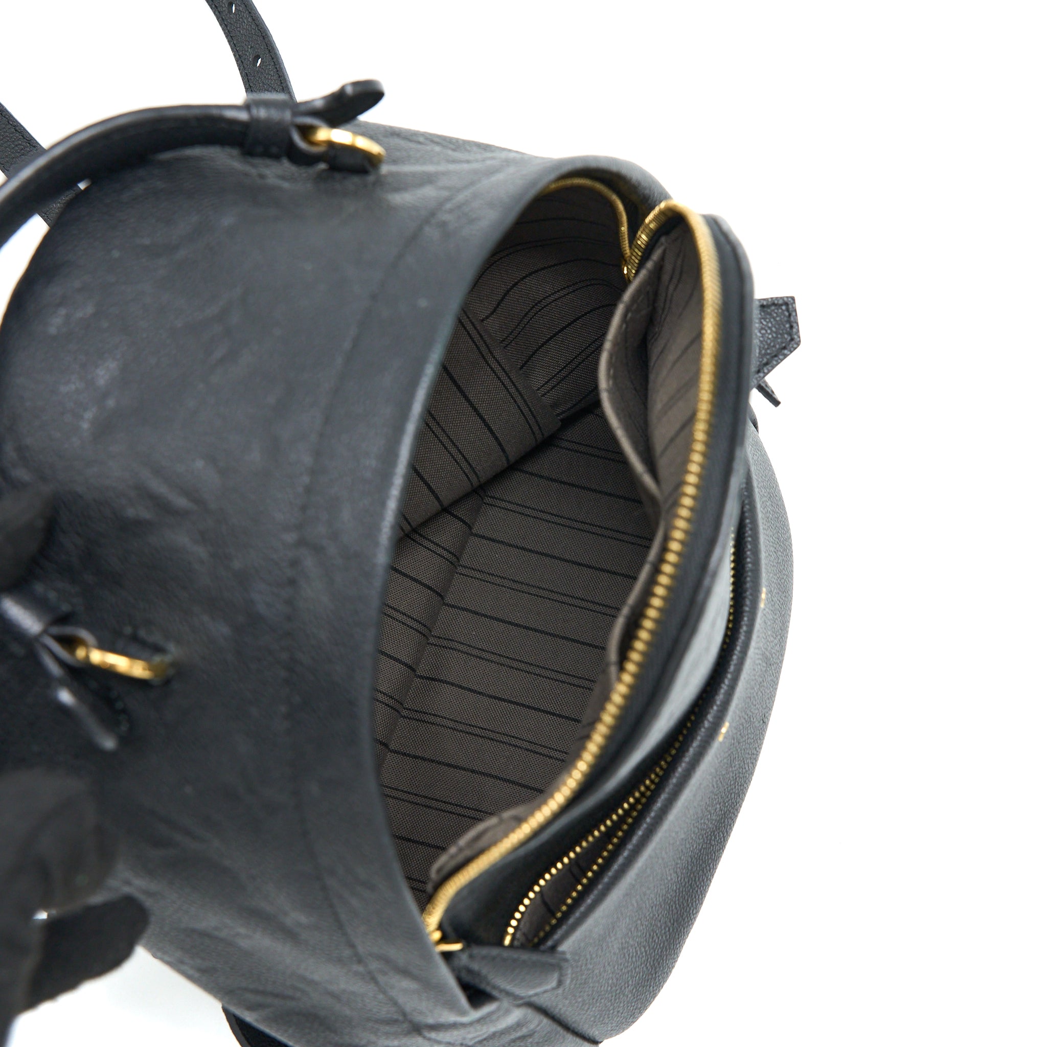 LOUIS VUITTON SORBONNE BACKPACK MONOGRAM EMPREINTE BLACK GHW