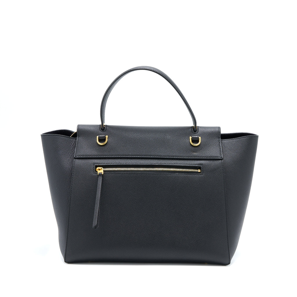 CELINE MINI BELT GRAINED CALFSKIN BLACK GHW