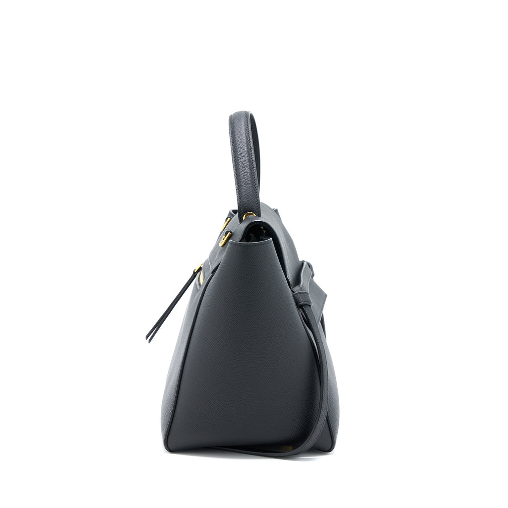 CELINE MINI BELT GRAINED CALFSKIN BLACK GHW