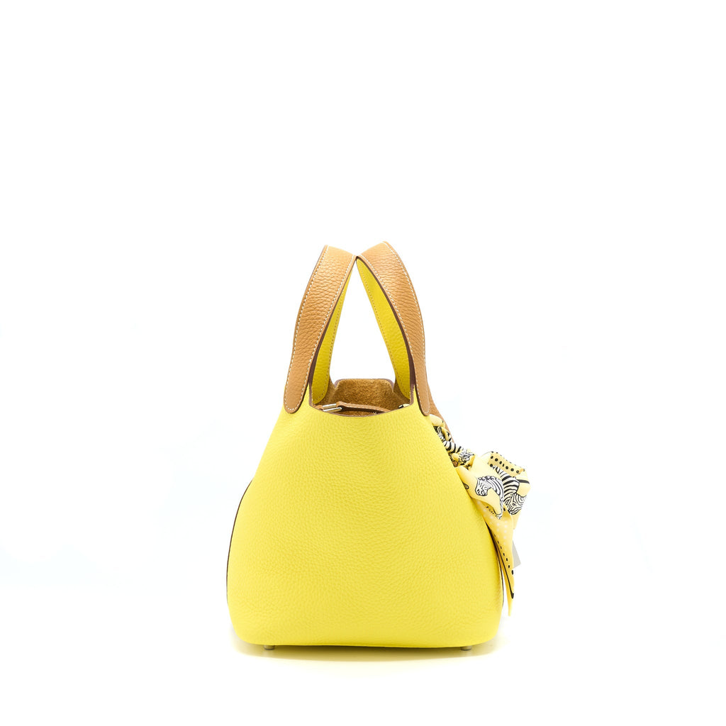 HERMES PICOTIN 18 CLEMENCE LIME/SESAME SHW
