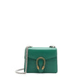 GUCCI DIONYSUS GG CALFSKIN GREEN RUTHENIUM HARDWARE