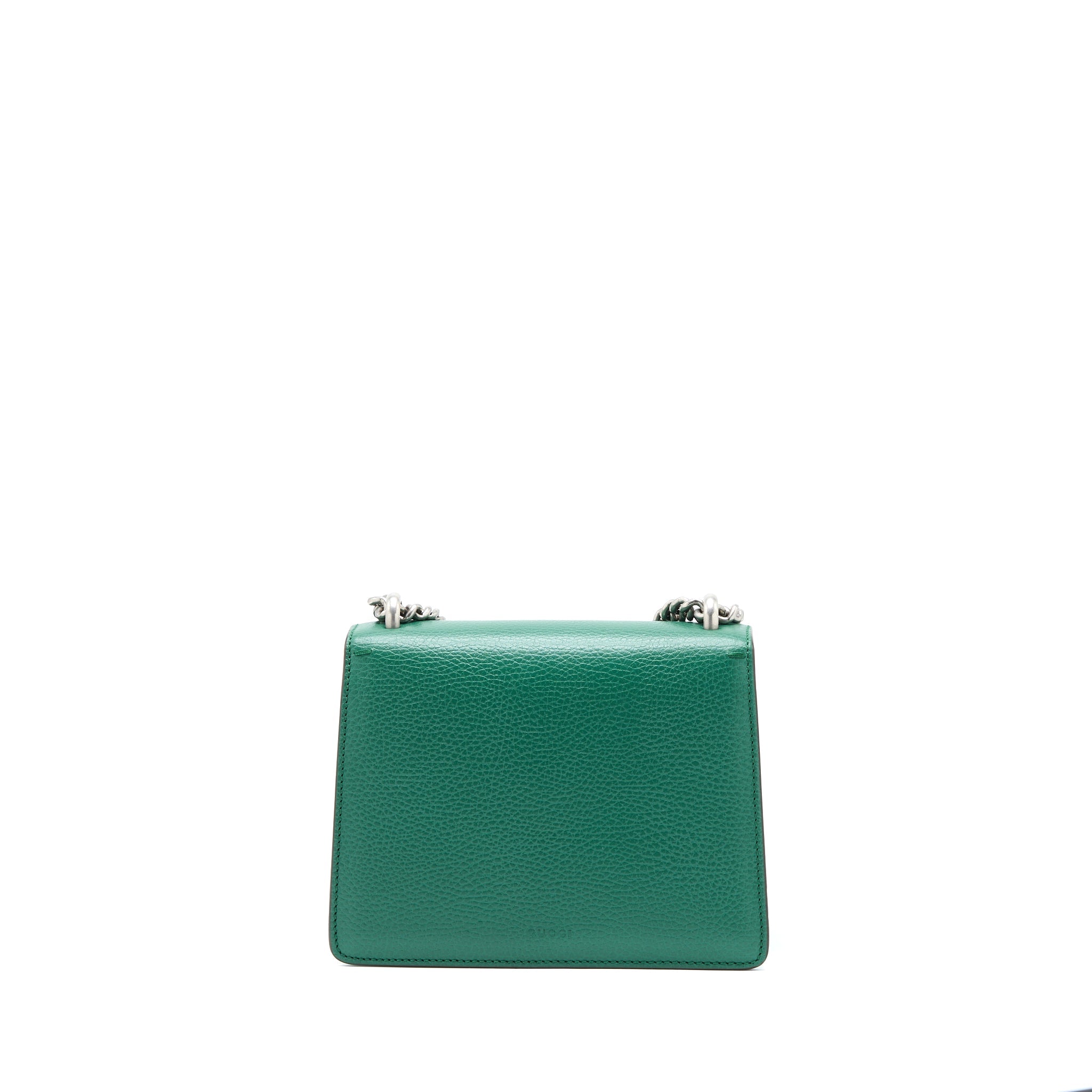 GUCCI DIONYSUS GG CALFSKIN GREEN RUTHENIUM HARDWARE