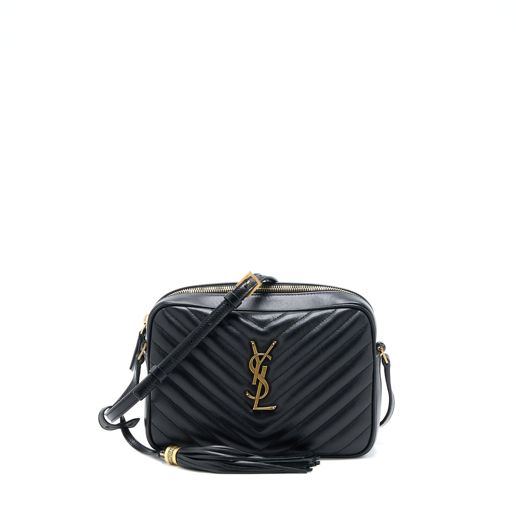 SAINT LAURENT/YSL LOU CAMERA BAG CALFSKIN BLACK GHW