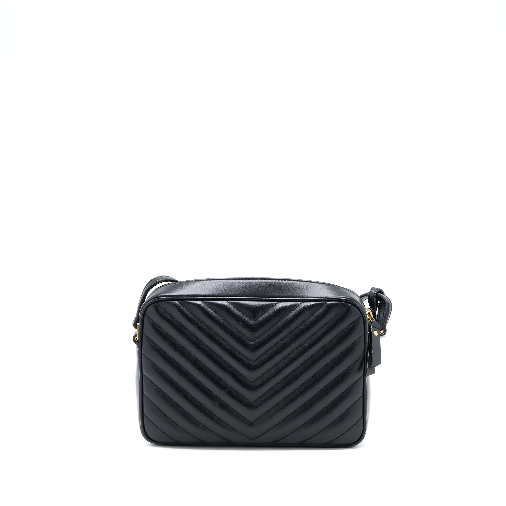 SAINT LAURENT/YSL LOU CAMERA BAG CALFSKIN BLACK GHW