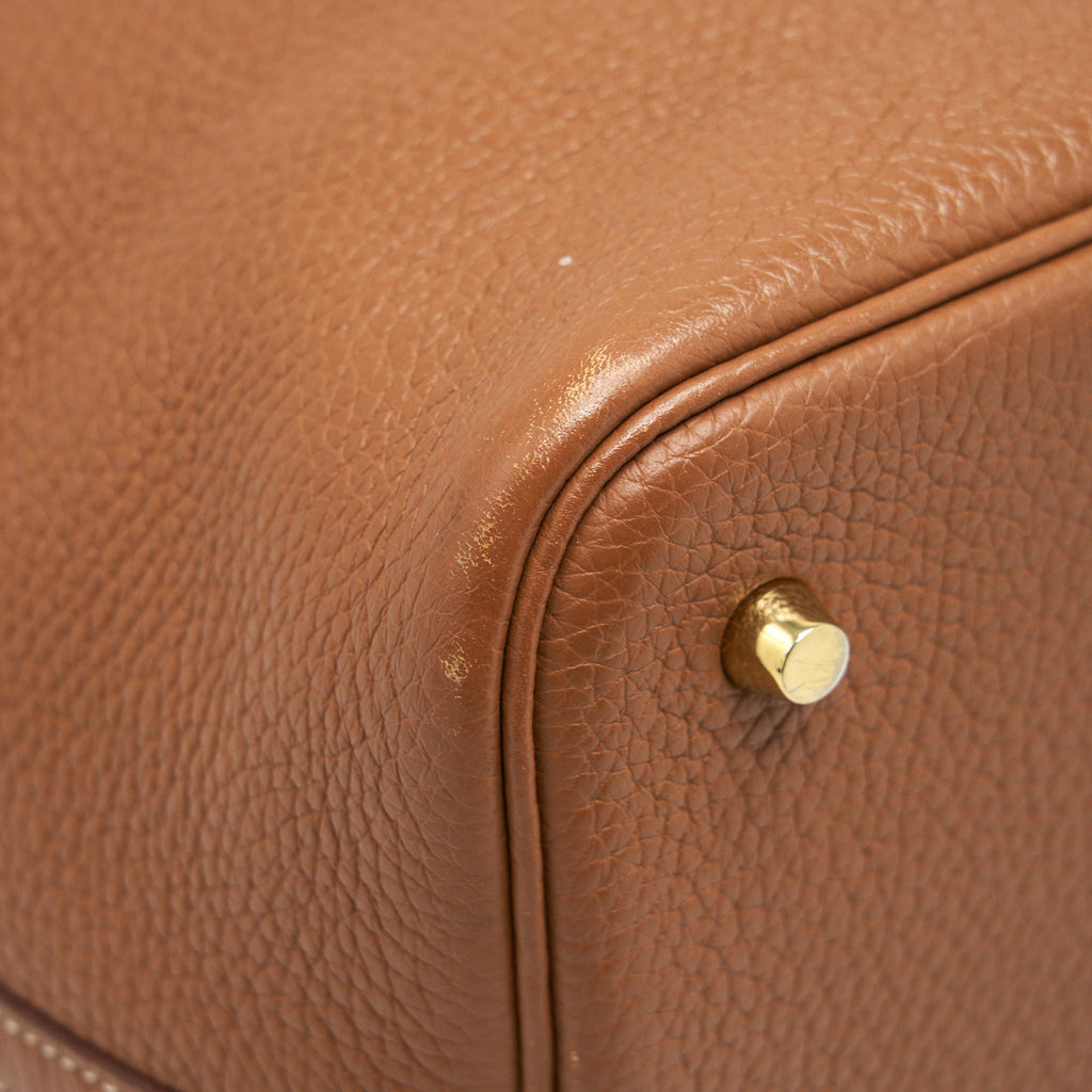 HERMES PICOTIN 22 LOCK BAG GOLD GHW