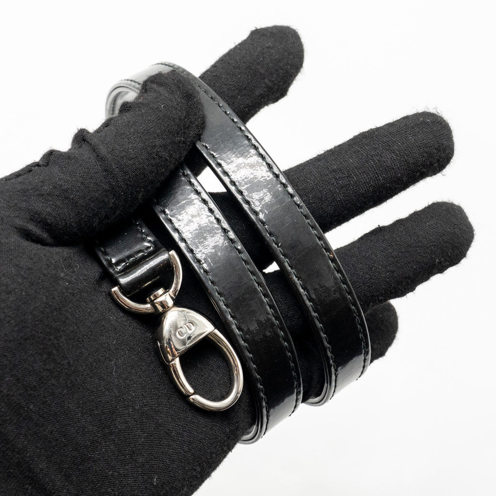 DIOR MEDIUM LADY DIOR PATENT BLACK SHW