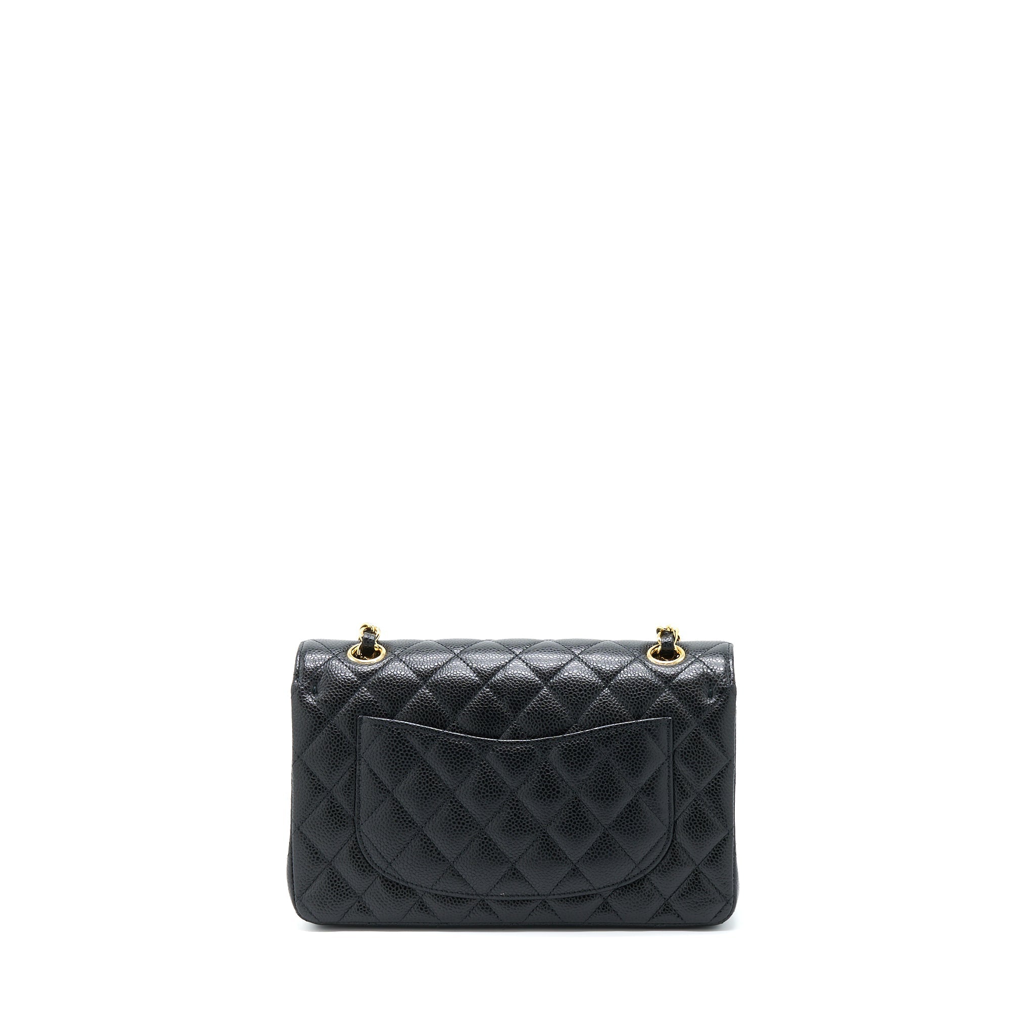CHANEL SMALL CLASSIC DOUBLE FLAP BAG CAVIAR BLACK GHW