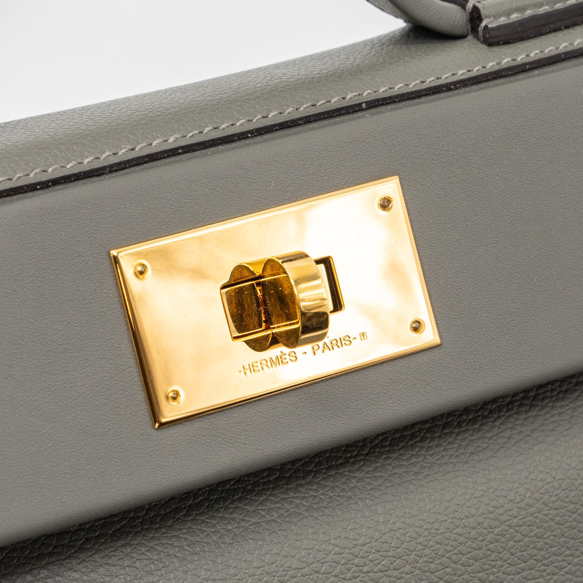HERMES MINI 24/24 2424-21 BAG EVERCOLOR / SWIFT GRIS MEYER GHW
