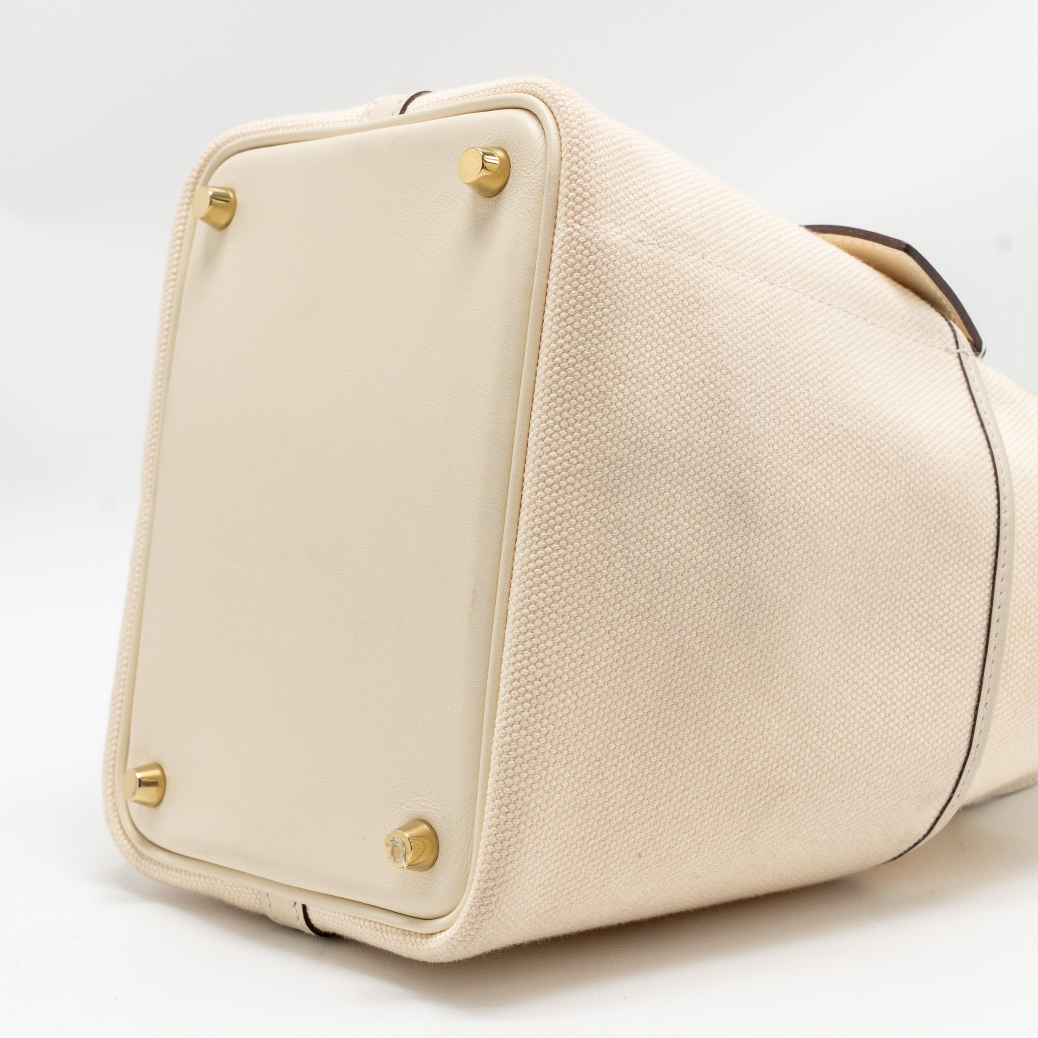 HERMES CARGO PICOTIN 18 LOCK BAG CANVAS/SWIFT NATA GHW