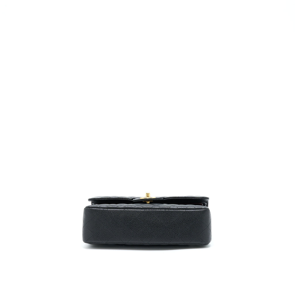 CHANEL SMALL CLASSIC DOUBLE FLAP BAG CAVIAR BLACK GHW