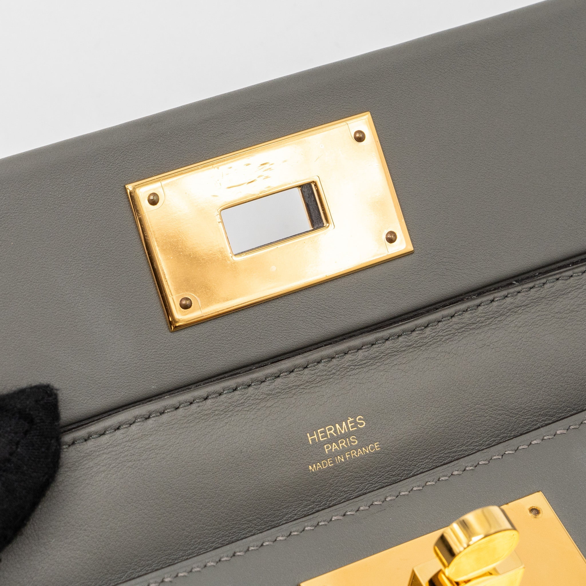 HERMES MINI 24/24 2424-21 BAG EVERCOLOR / SWIFT GRIS MEYER GHW