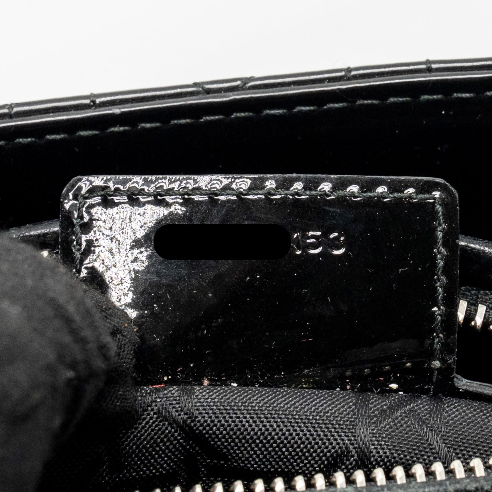 DIOR MEDIUM LADY DIOR PATENT BLACK SHW