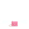 CHANEL MINI FLAP CARD HOLDER CAVIAR PINK LGHW