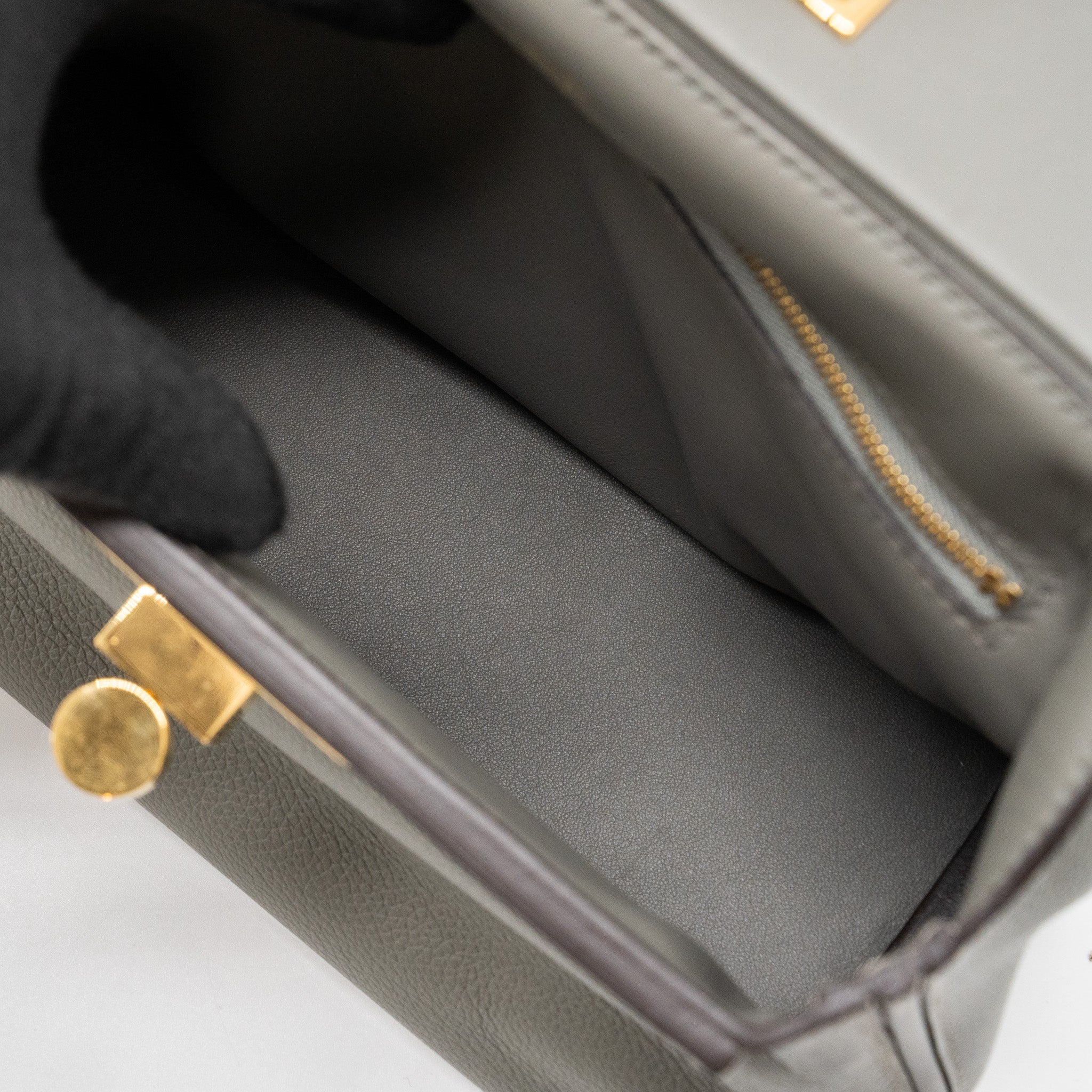 HERMES MINI 24/24 2424-21 BAG EVERCOLOR / SWIFT GRIS MEYER GHW