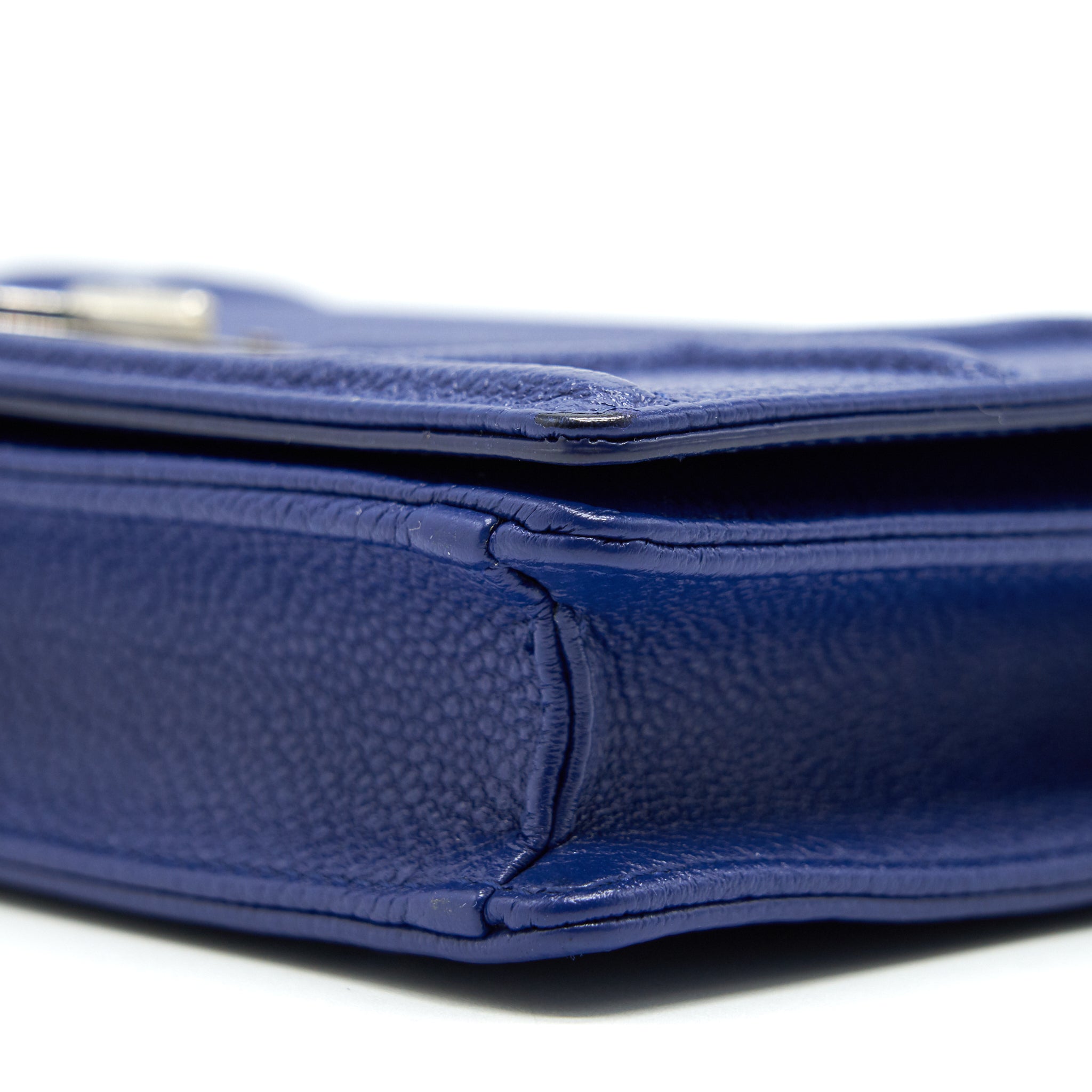 DIOR DIORAMA WALLET ON CHAIN BLUE WITH SHW