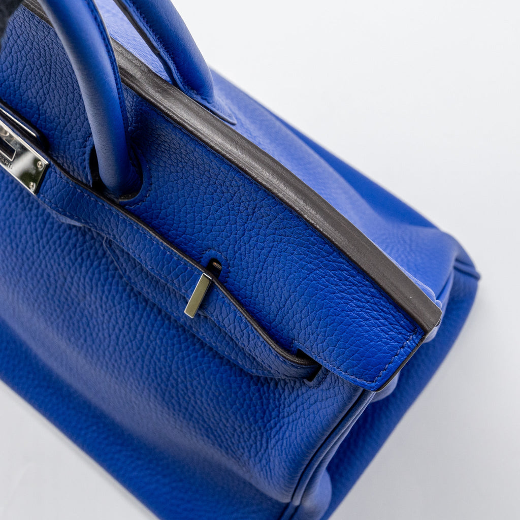 HERMES BIRKIN 35 CLEMENCE BLUE ELECTRIC SHW