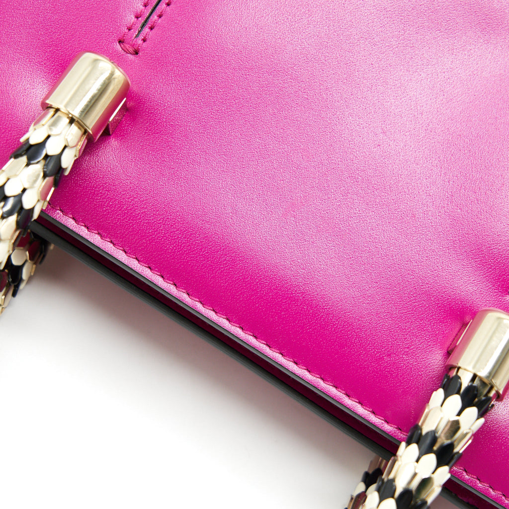 BVLGARI TOP HANDLE TOTE BAG WITH LONG STRAP PINK LGHW