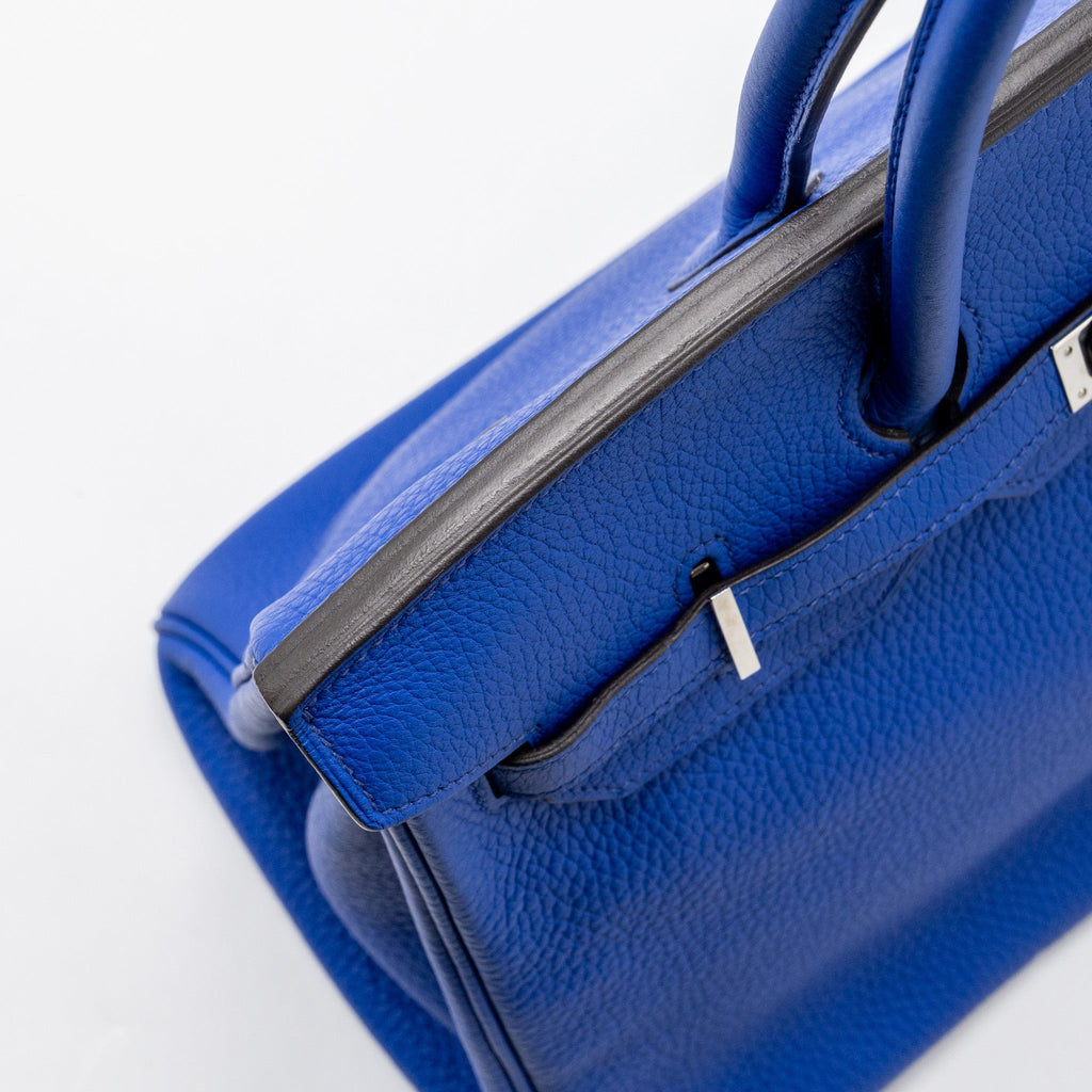 HERMES BIRKIN 35 CLEMENCE BLUE ELECTRIC SHW