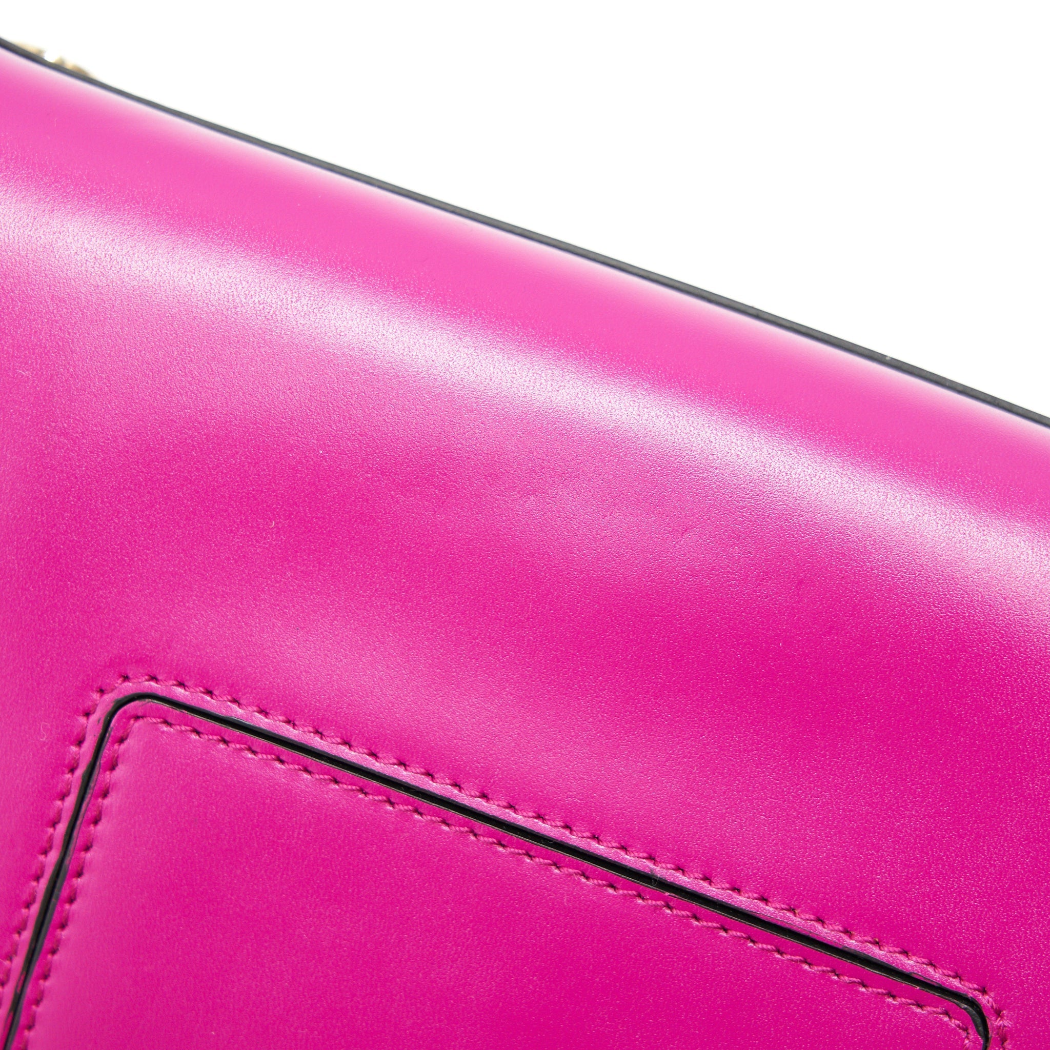 BVLGARI TOP HANDLE TOTE BAG WITH LONG STRAP PINK LGHW