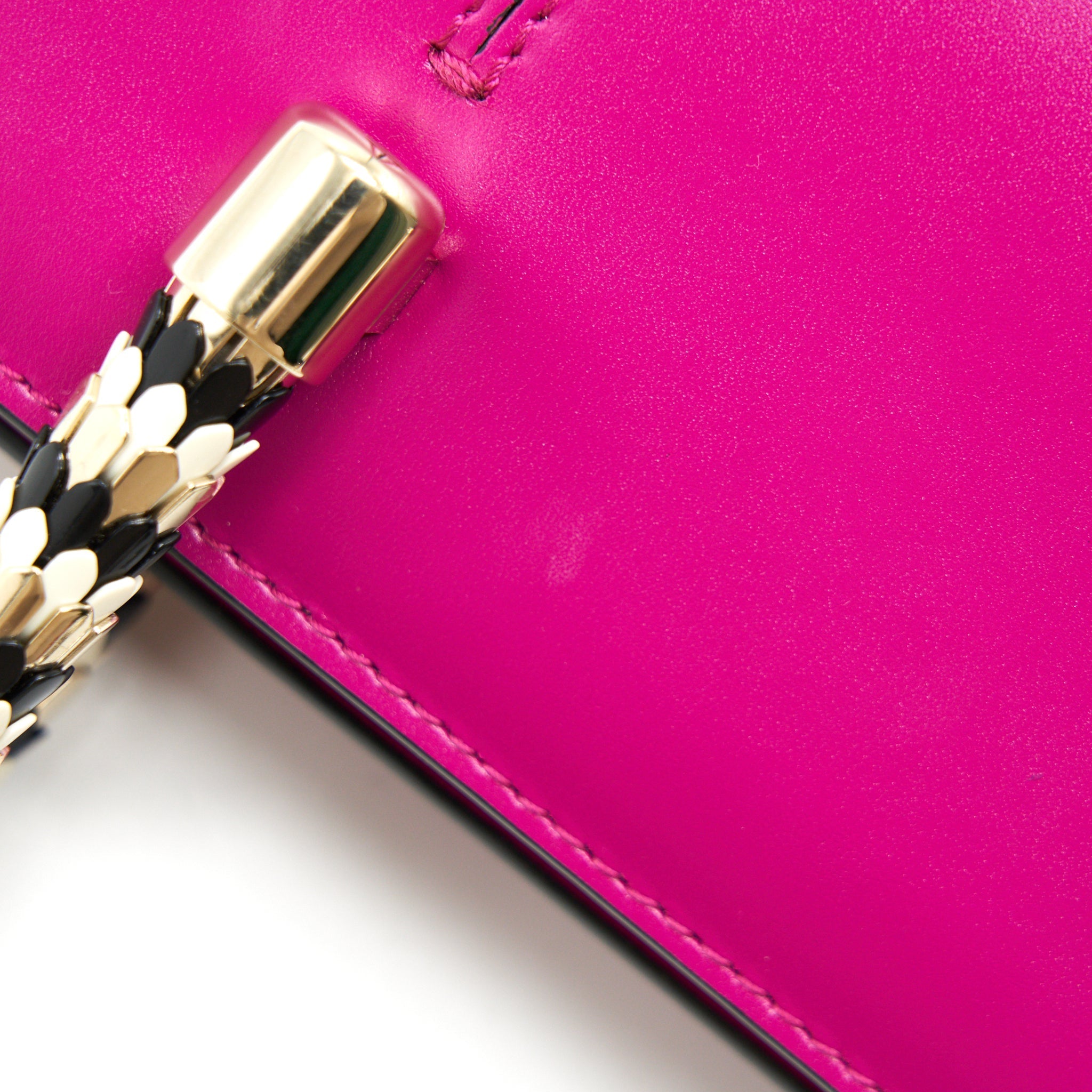 BVLGARI TOP HANDLE TOTE BAG WITH LONG STRAP PINK LGHW