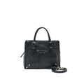 BALENCIAGA PAPIER MINI A4 CLASSIC STUDS BAG LEATHER MINI BLACK