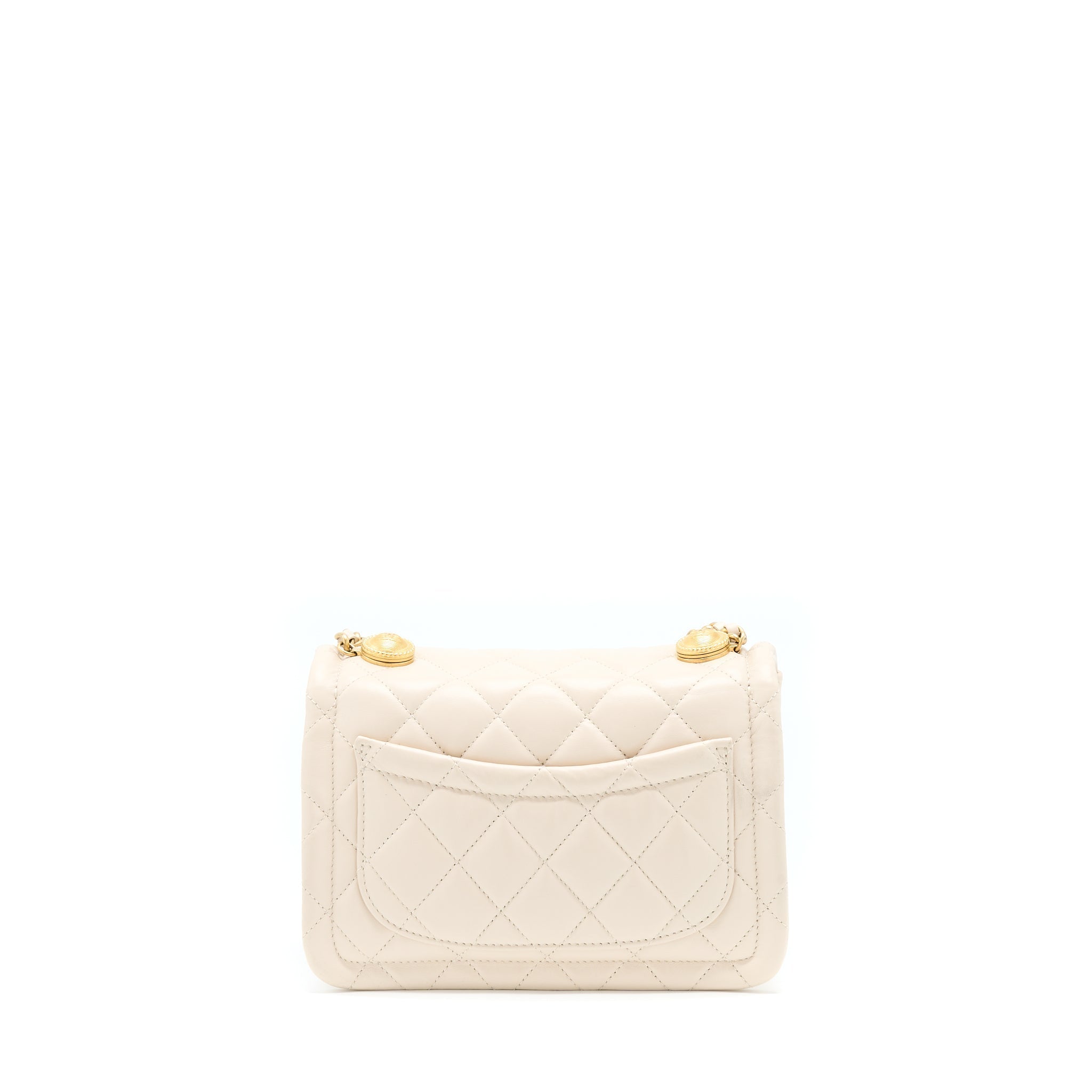 CHANEL SEASONAL FLAP BAG BEIGE LGHW