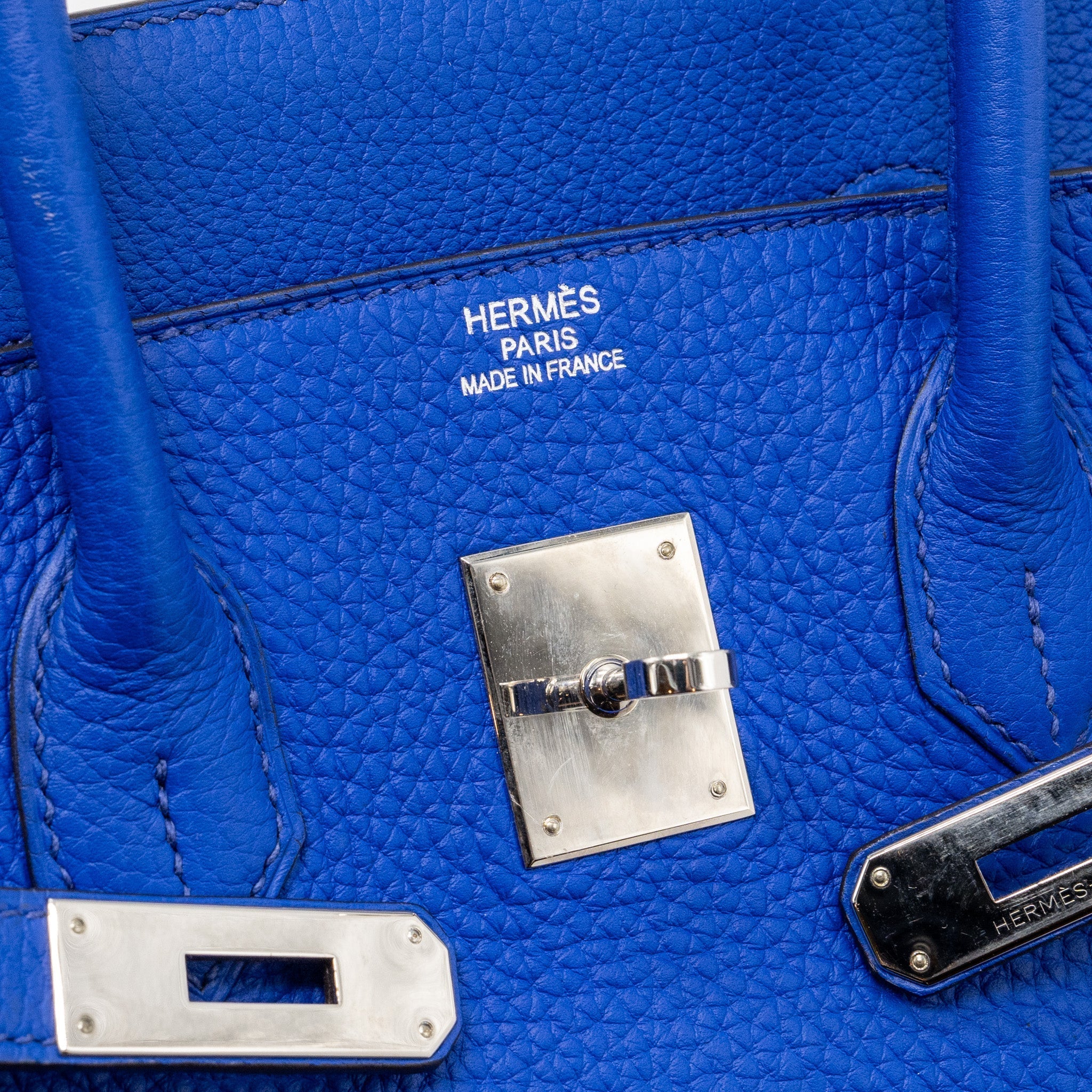 HERMES BIRKIN 35 CLEMENCE BLUE ELECTRIC SHW