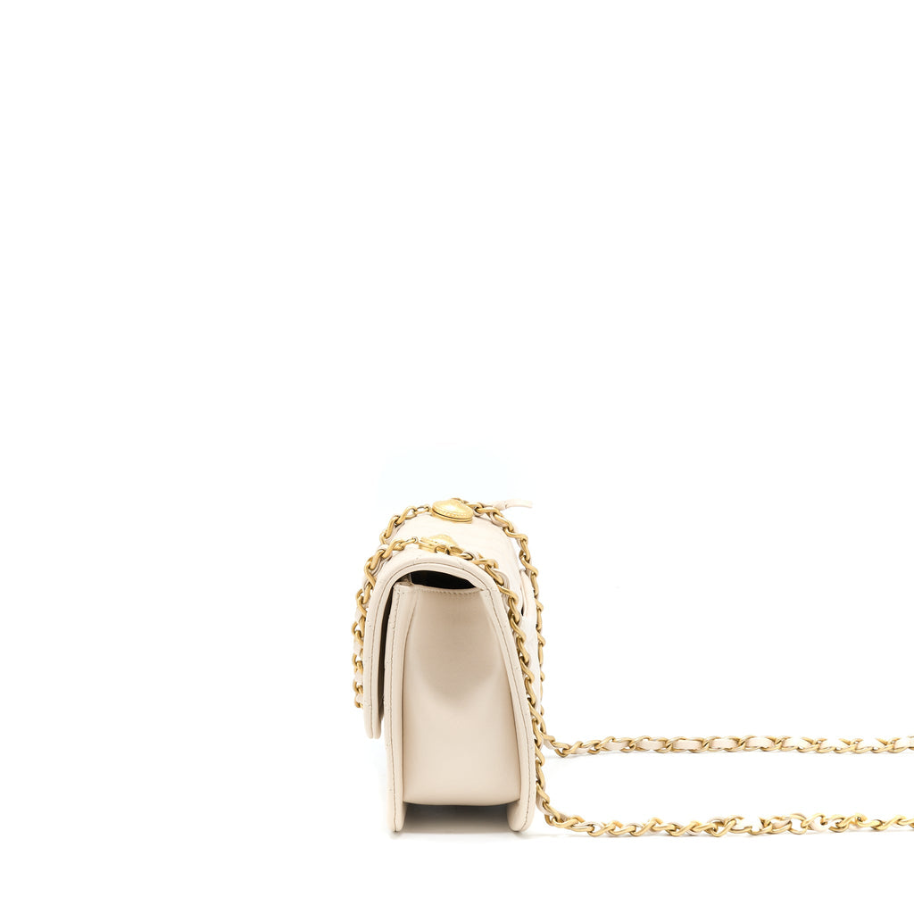 CHANEL SEASONAL FLAP BAG BEIGE LGHW