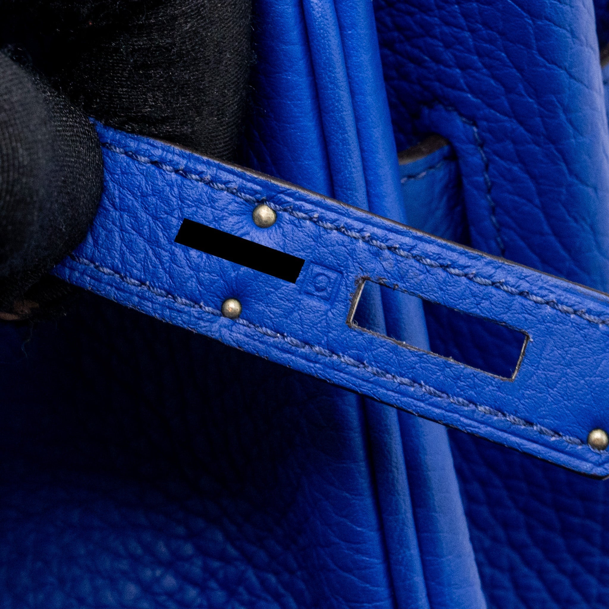 HERMES BIRKIN 35 CLEMENCE BLUE ELECTRIC SHW