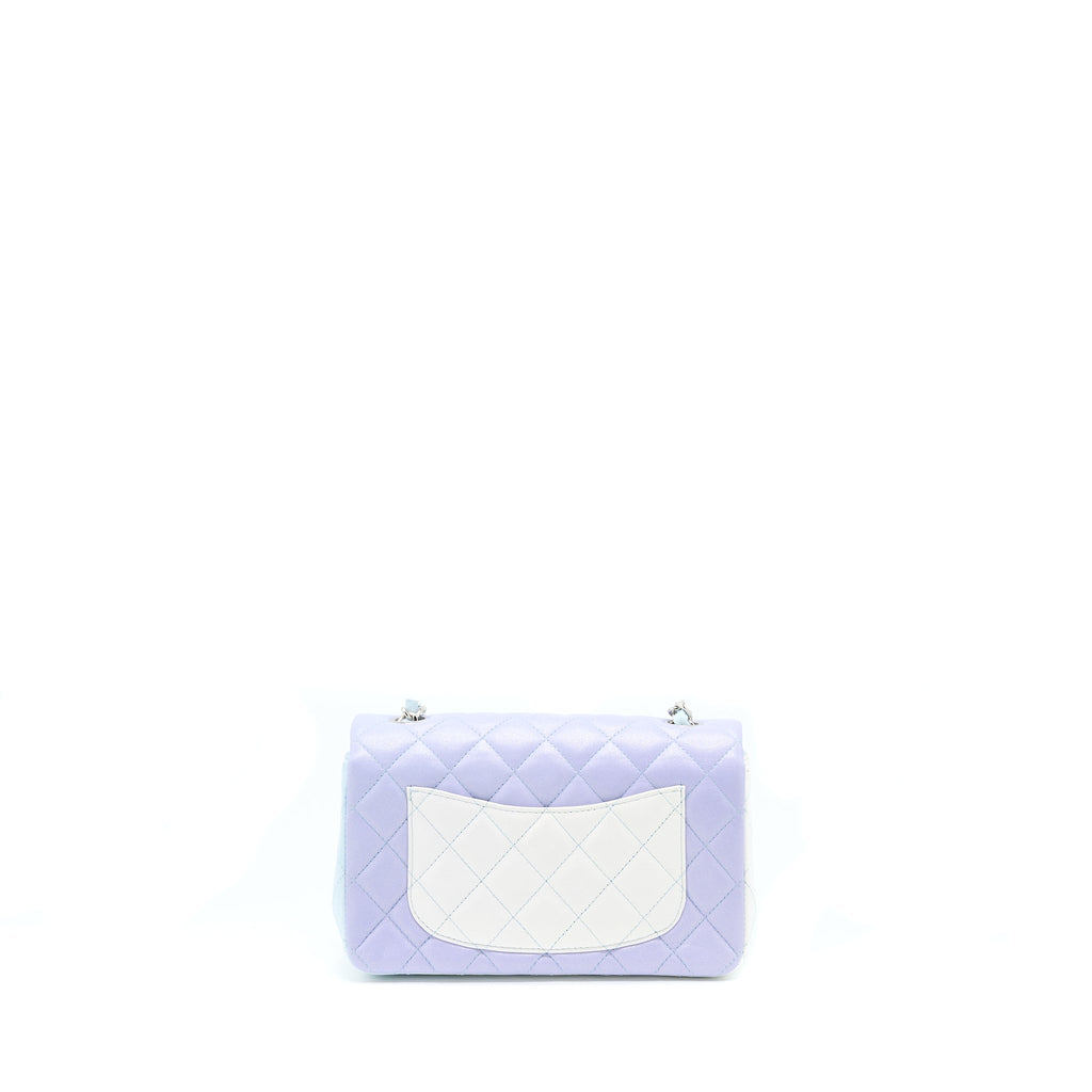 CHANEL 21K MINI RECTANGULAR FLAP BAG LAMBSKIN MULTICOLOUR OMBRÉ IRIDESCENT SHW (MICROCHIP)