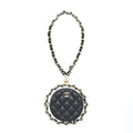 CHANEL ROUND CLUTCH WITH CHAIN LAMBSKIN BLACK LGHW