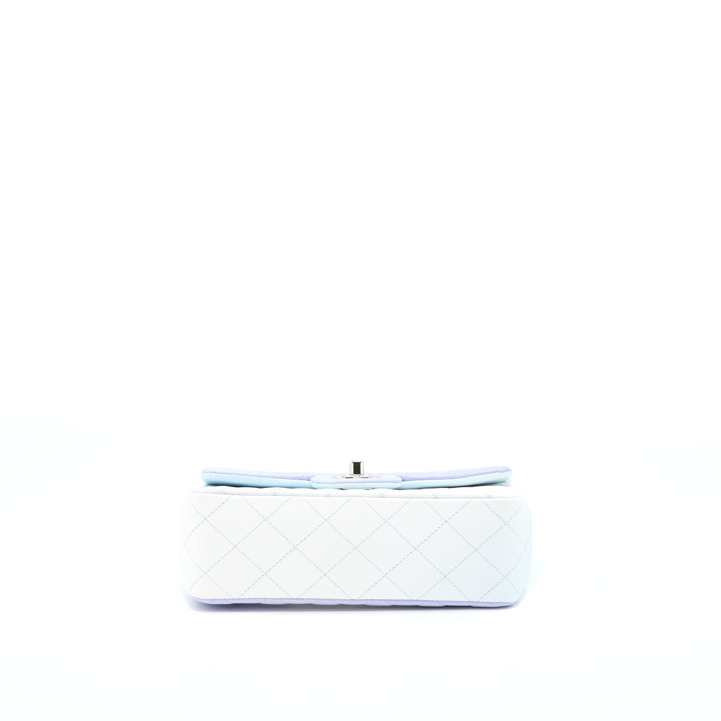 CHANEL 21K MINI RECTANGULAR FLAP BAG LAMBSKIN MULTICOLOUR OMBRÉ IRIDESCENT SHW (MICROCHIP)