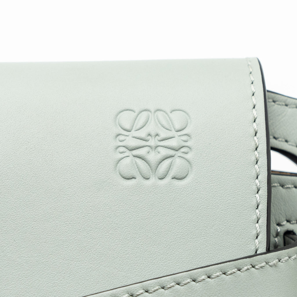 LOEWE MINI GATE DUAL BAG CALFSKIN LIGHT BLUE GHW
