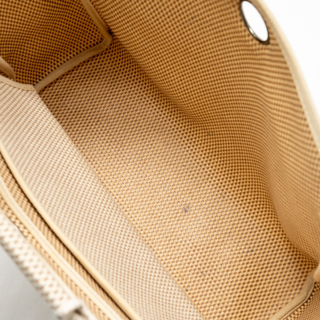 HERMES HERBAG MINI CANVAS/COWHIDE BEIGE/FAUVE SHW