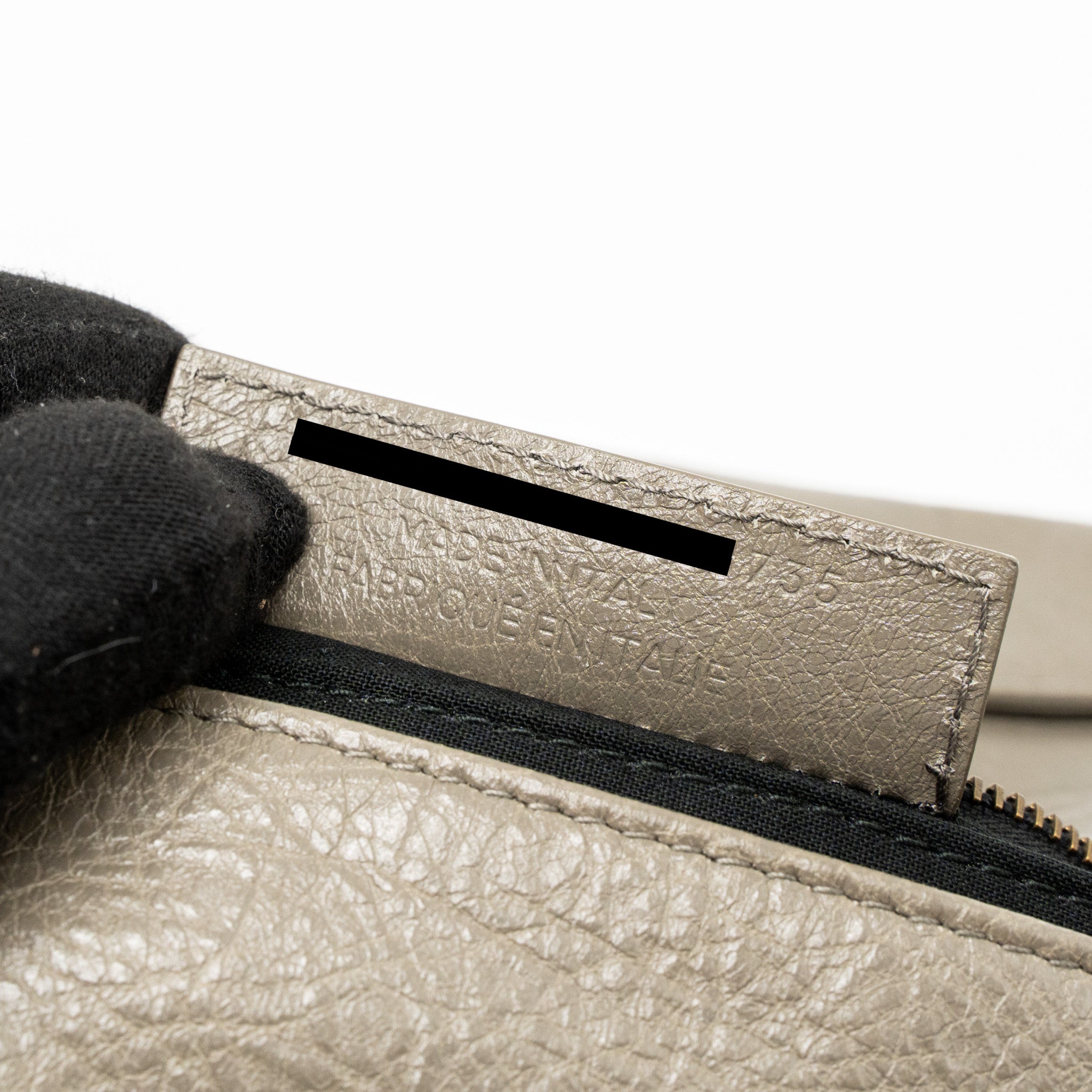 BALENCIAGA CITY FOLD CLUTCH/SHOULDER BAG LEATHER GREY RUTHENIUM HARDWARE
