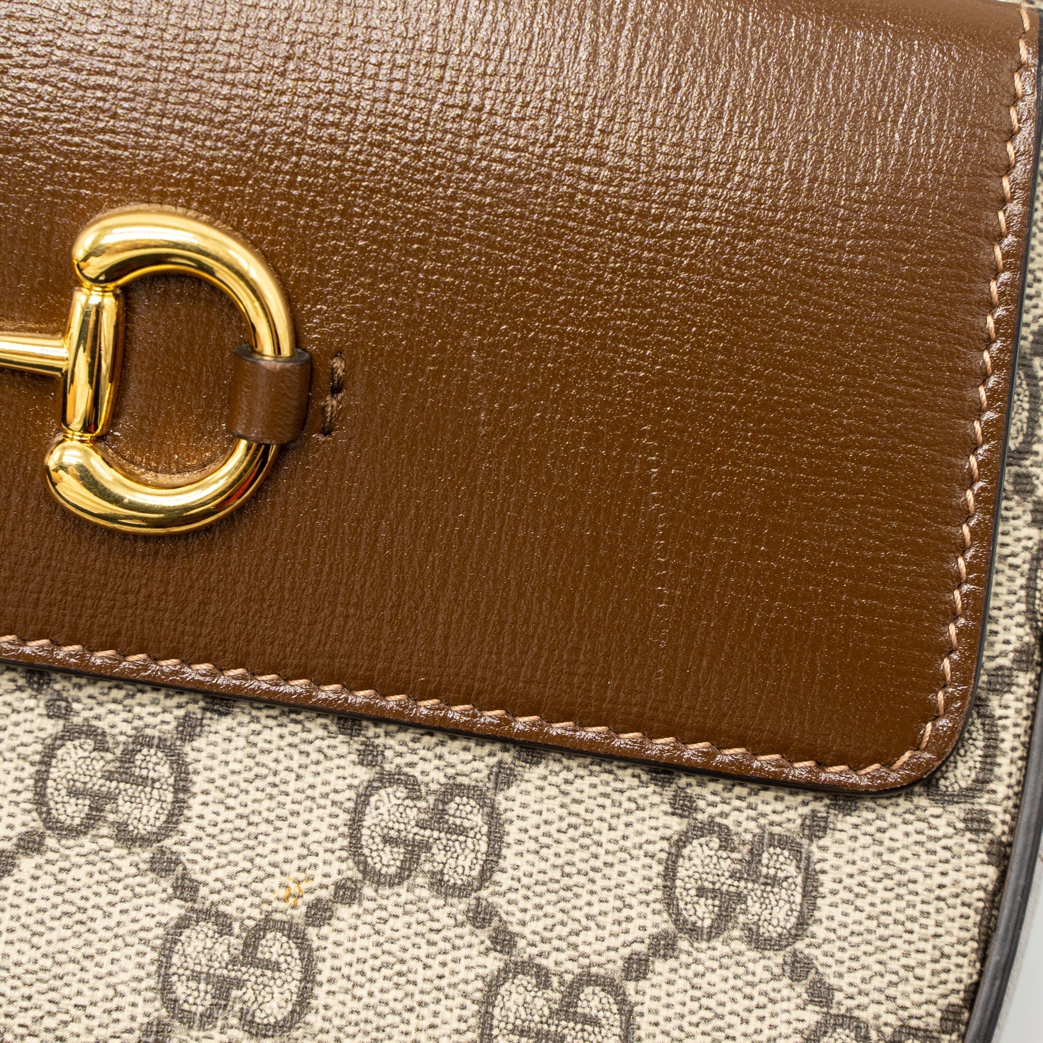 GUCCI SMALL HORSEBIT 1955 SHOULDER BAG GG SUPREME CANVAS GHW