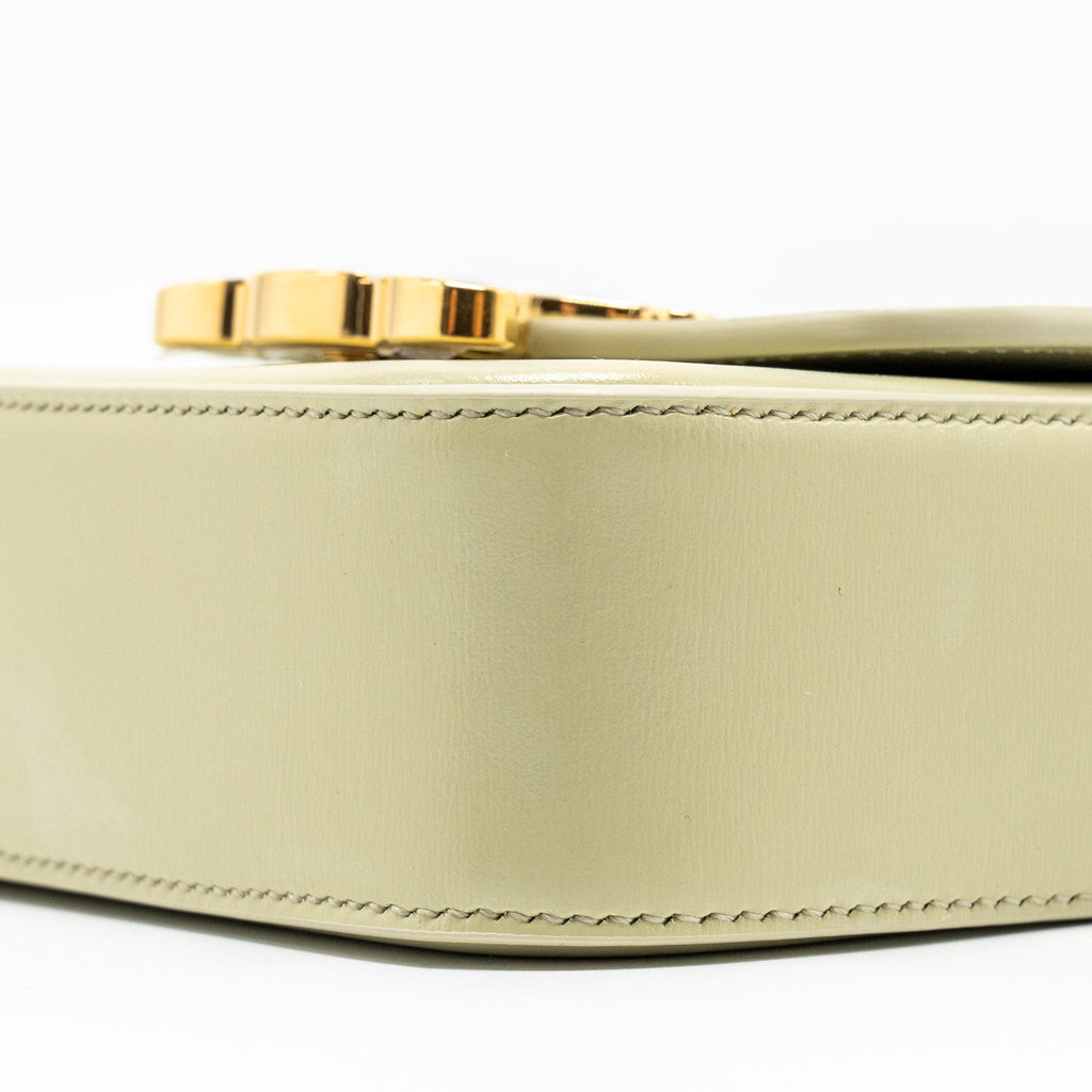 CELINE MINI CLAUDE SHINY CALFSKIN PISTACHIO GHW