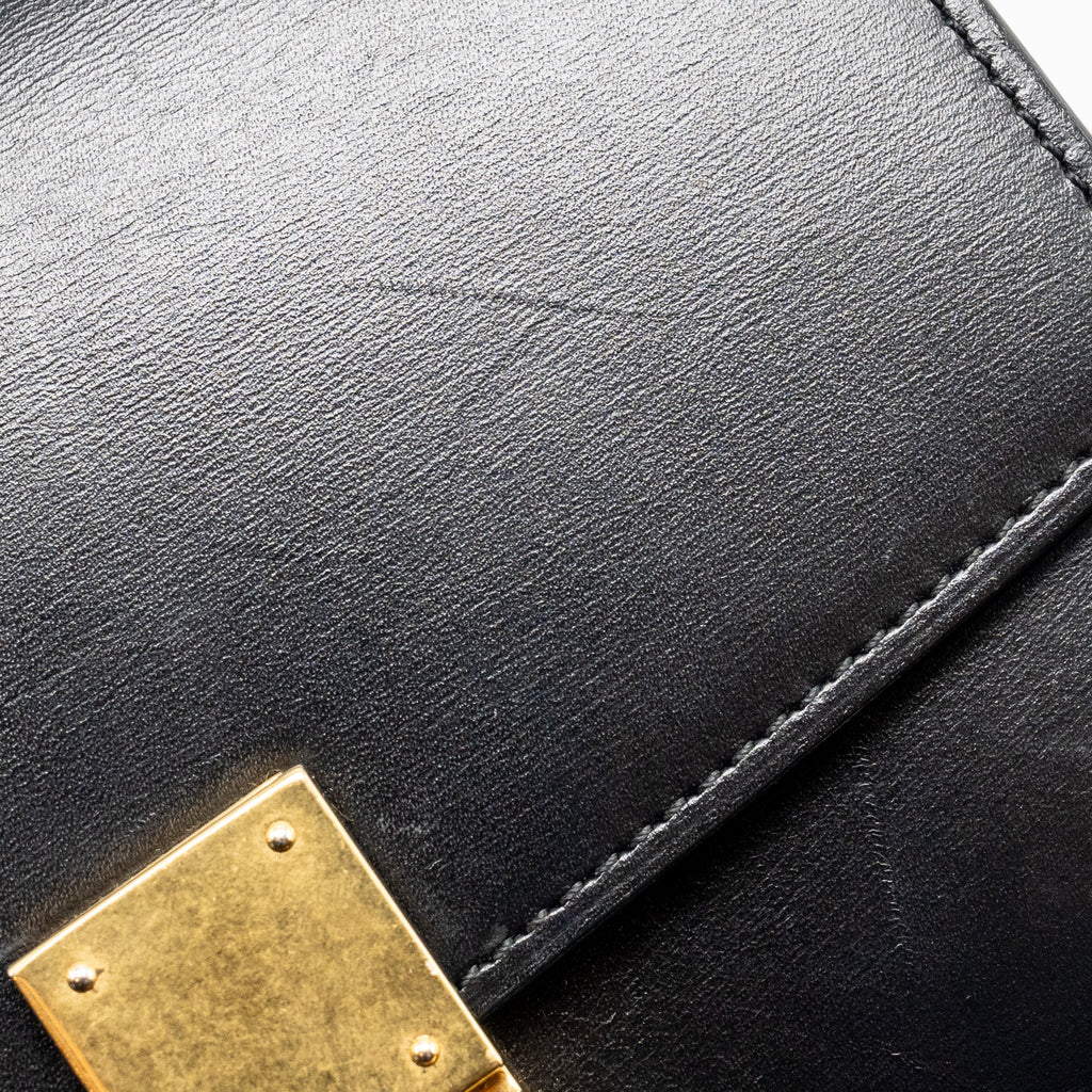 CELINE MINI CLASSIC BOX BAG CALFSKIN BLACK GHW