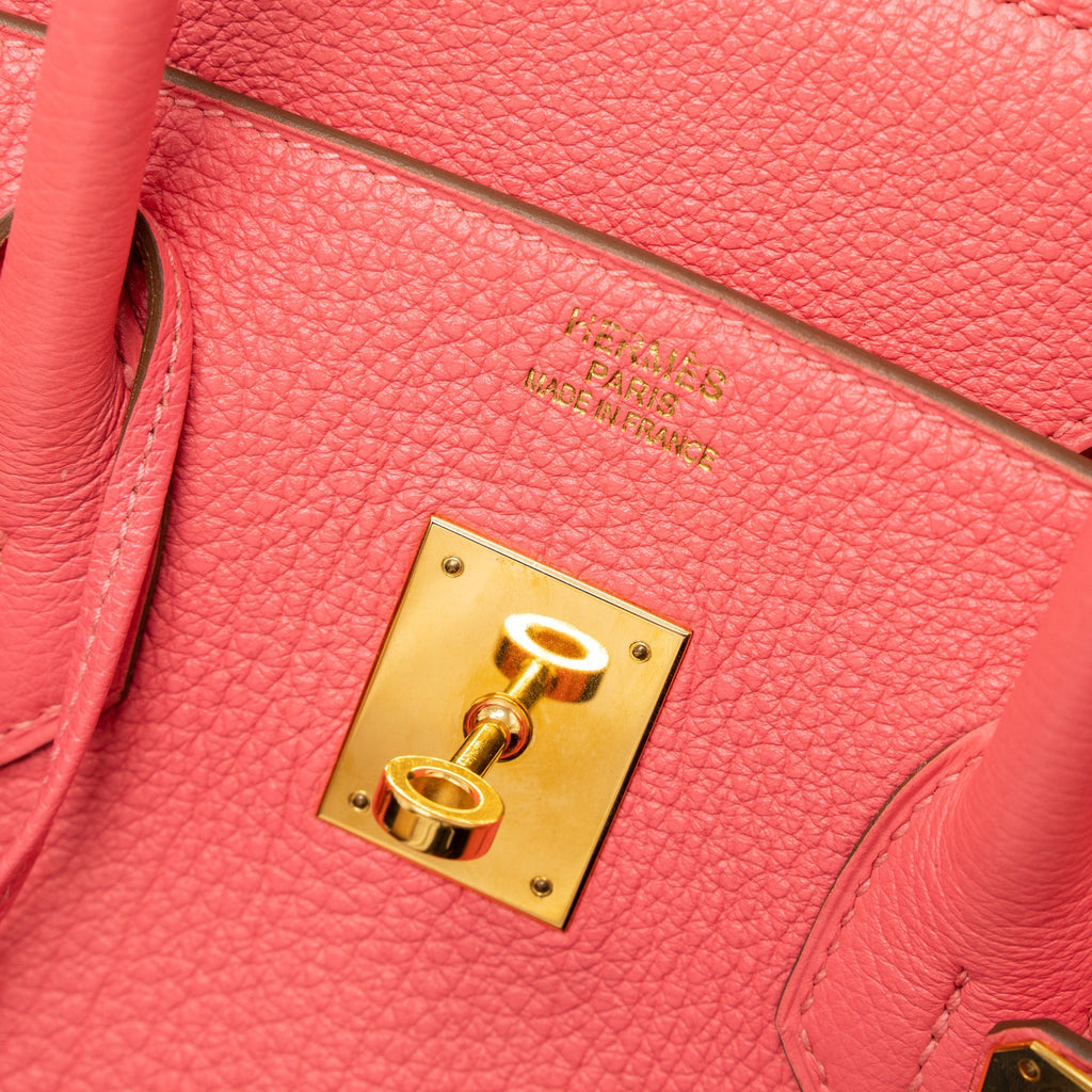HERMES BIRKIN 35 TOGO ROSE LIPSTICK GHW