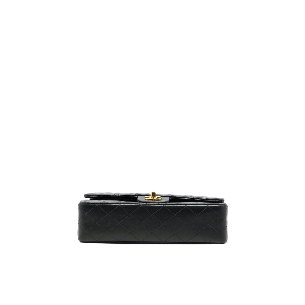 CHANEL VINTAGE CLASSIC DOUBLE FLAP BAG LAMBSKIN BLACK GHW