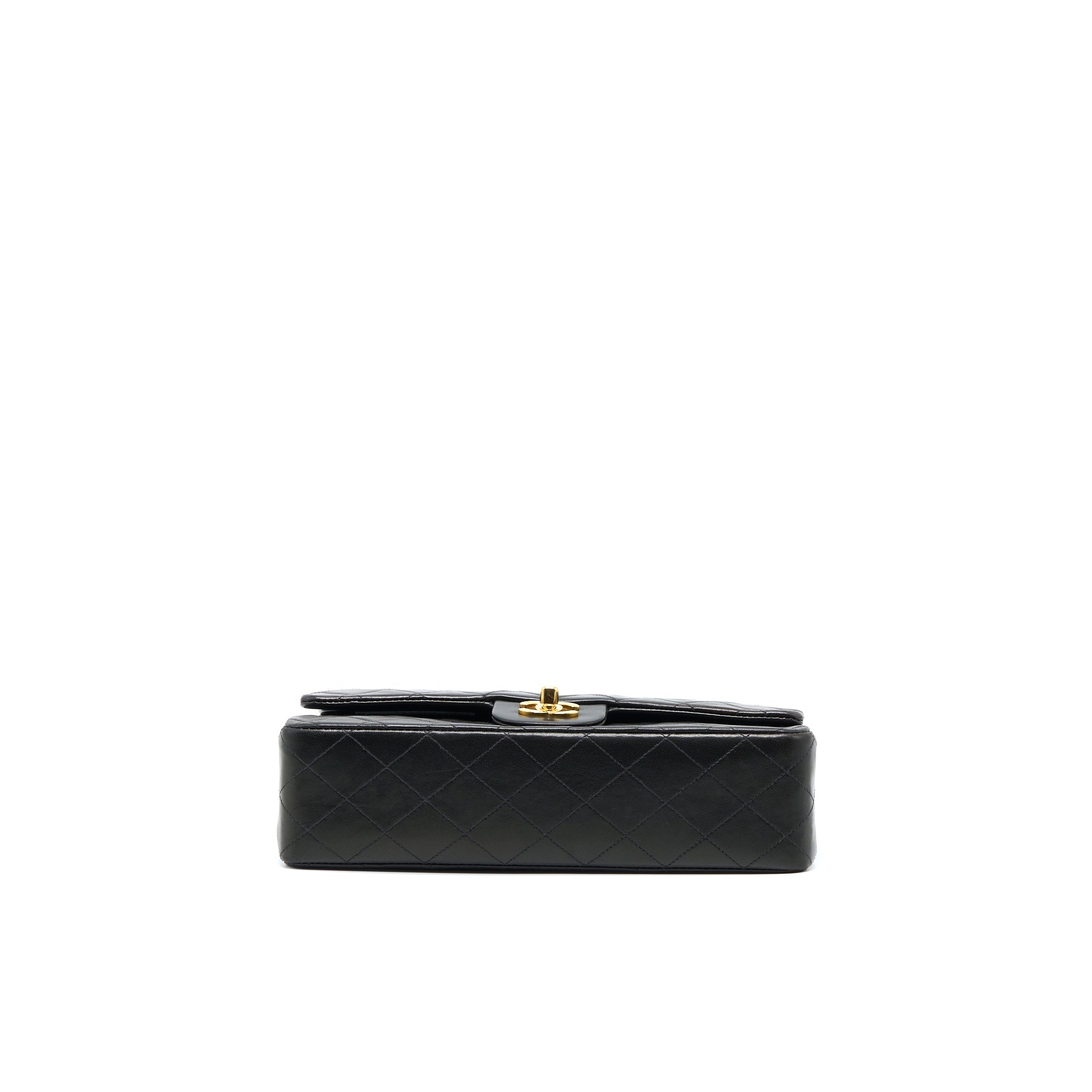 CHANEL VINTAGE CLASSIC DOUBLE FLAP BAG LAMBSKIN BLACK GHW