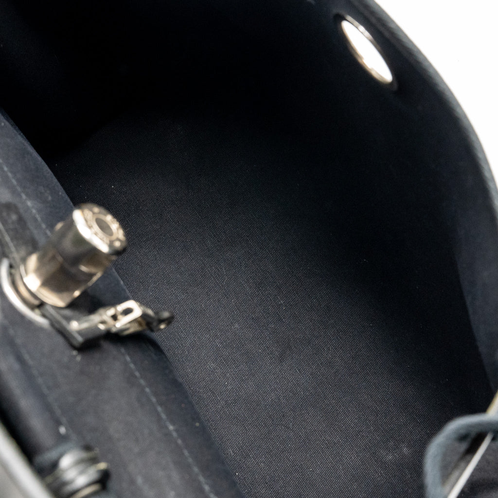 HERMES HERBAG 31 ZIP BAG CANVAS/HUNTER LEATHER BLACK SHW