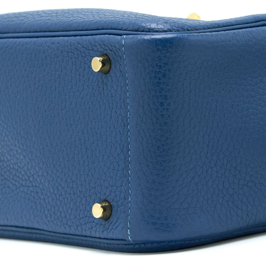 HERMES MINI LINDY CLEMENCE DEEP BLUE GHW