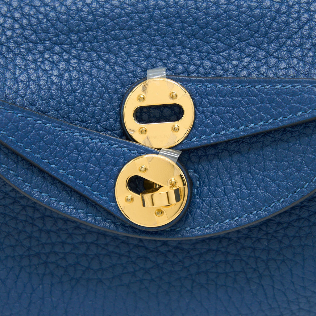 HERMES MINI LINDY CLEMENCE DEEP BLUE GHW