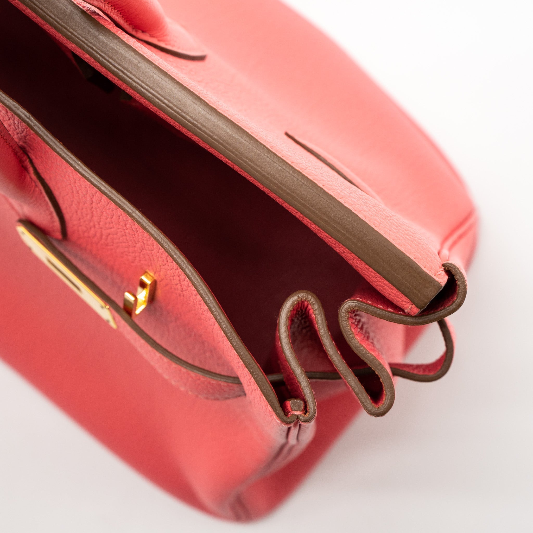 HERMES BIRKIN 35 TOGO ROSE LIPSTICK GHW