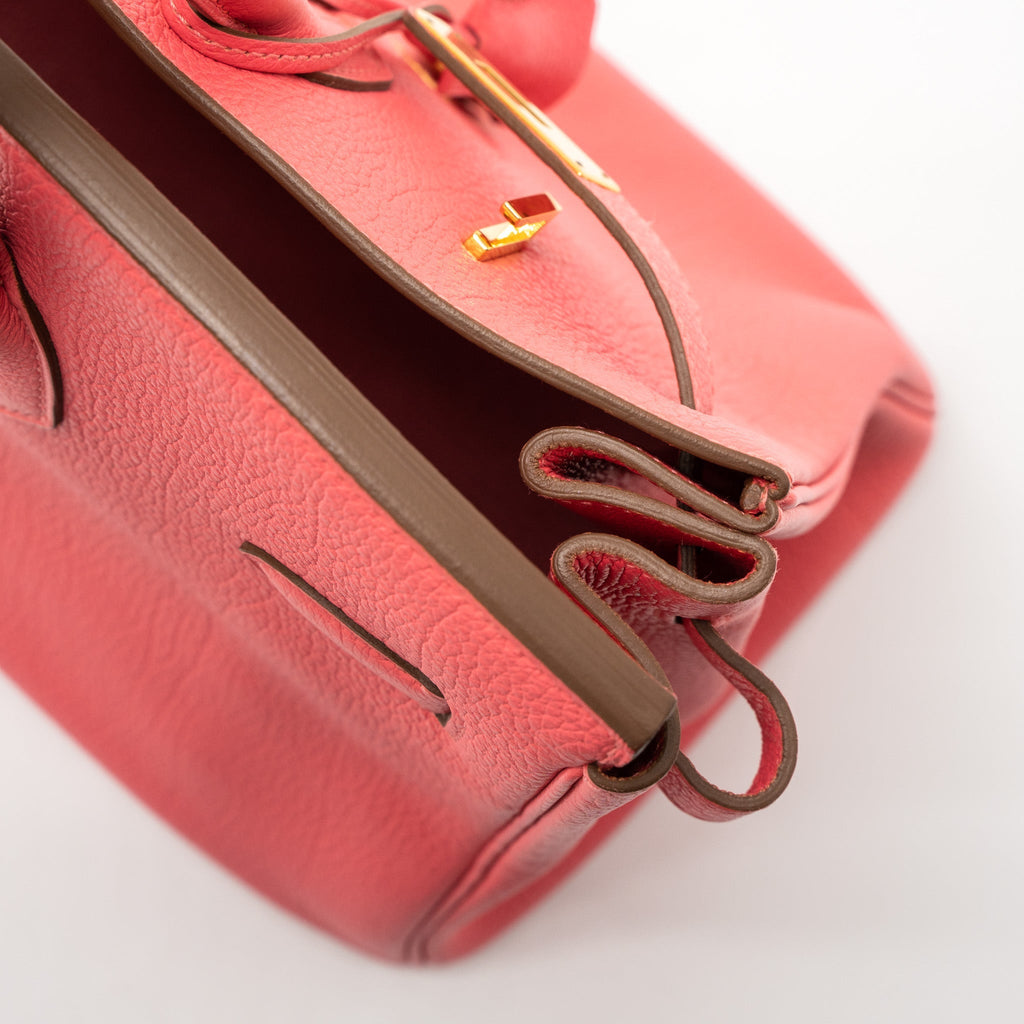 HERMES BIRKIN 35 TOGO ROSE LIPSTICK GHW