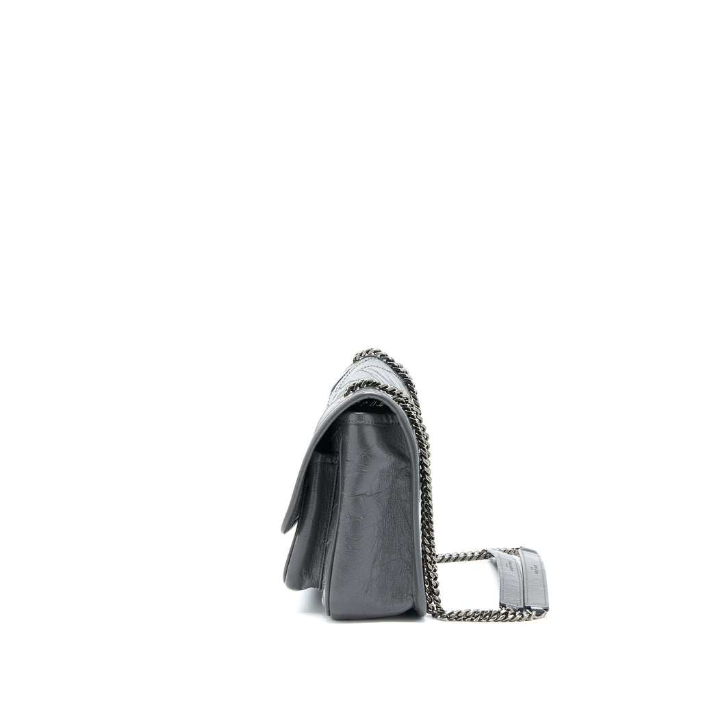 SAINT LAURENT/YSL NIKI BABY DARK GREY WITH GREY HARDWARE