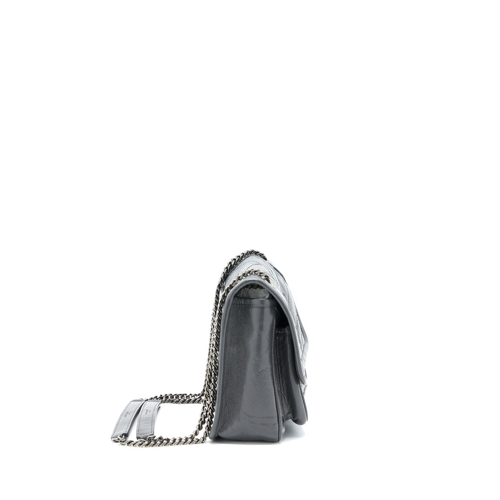 SAINT LAURENT/YSL NIKI BABY DARK GREY WITH GREY HARDWARE