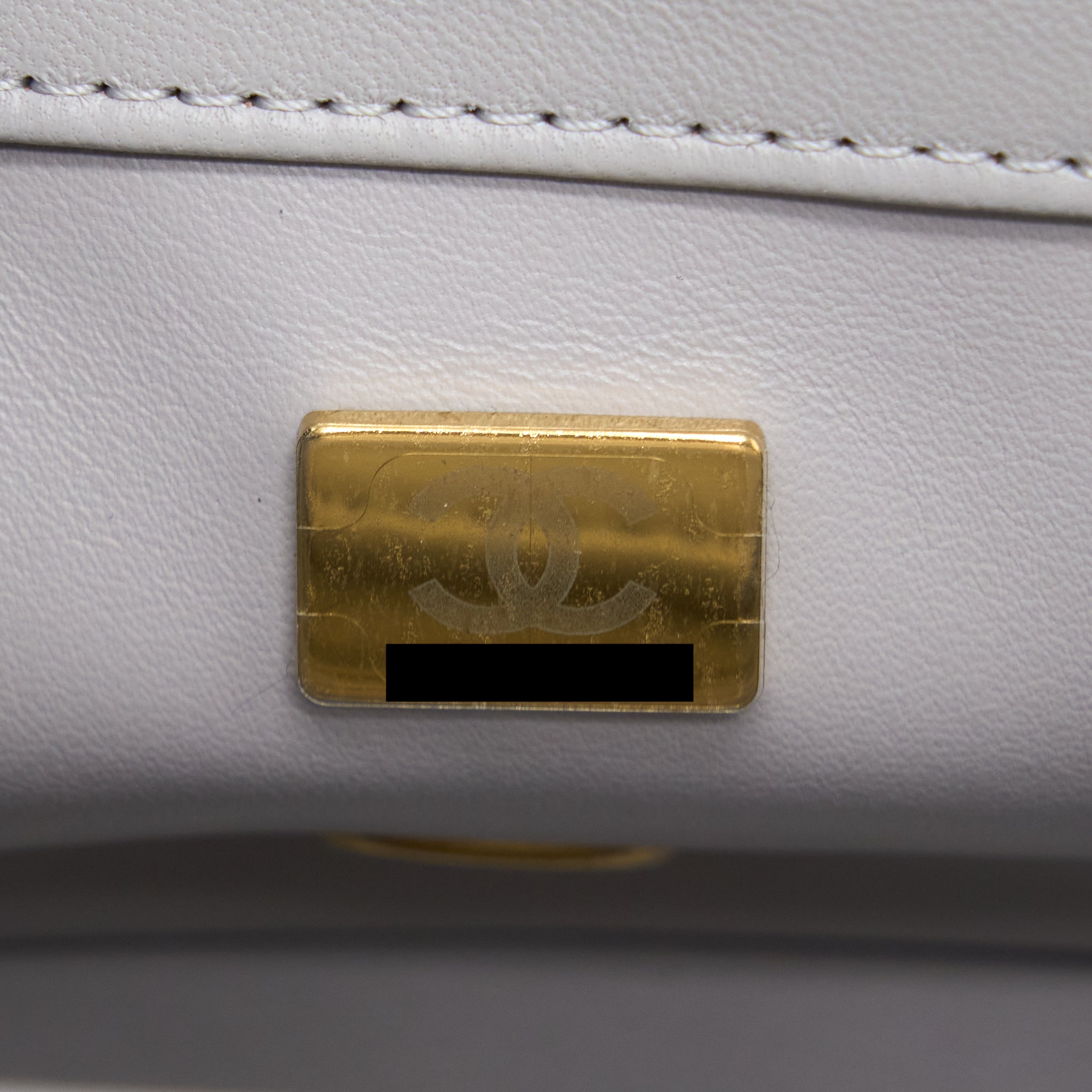CHANEL PEARL CRUSH MINI RECTANGULAR LAMBSKIN GREY BRUSHED GHW(MICROCHIP)