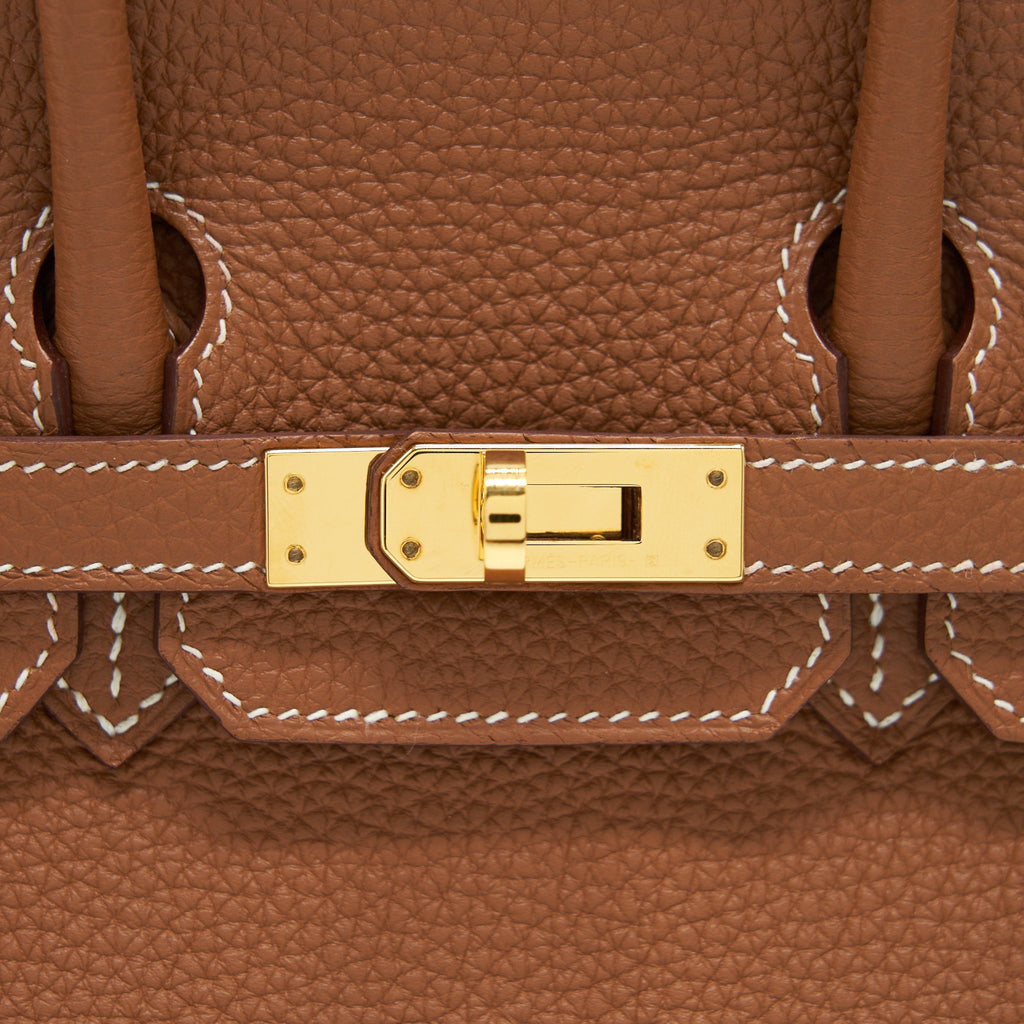 HERMES BIRKIN 25 GOLD WITH GHW TOGO